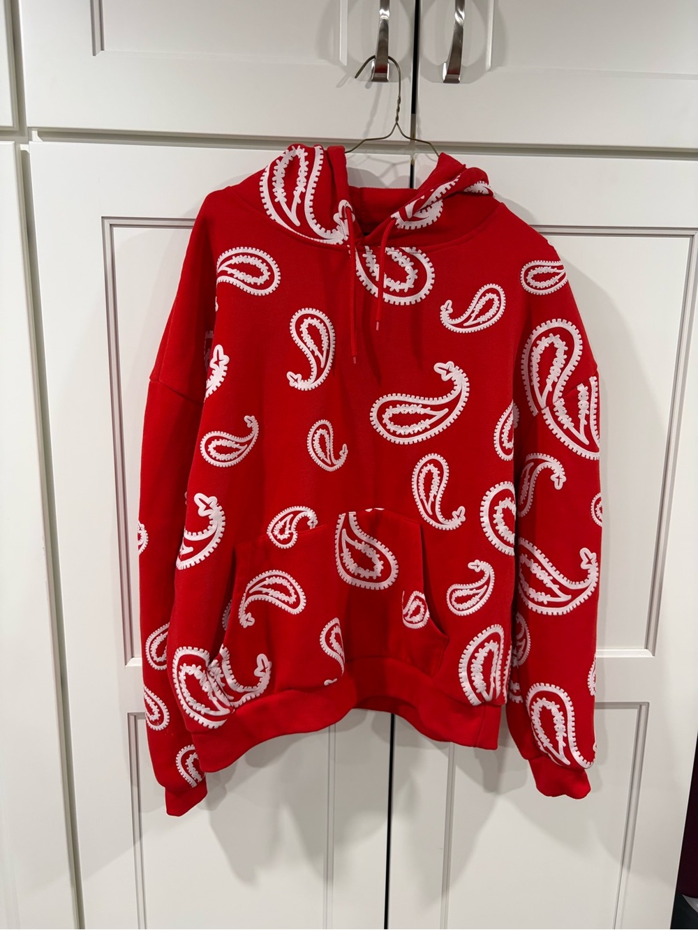 Red Paisley Hoodie by Riot Empire